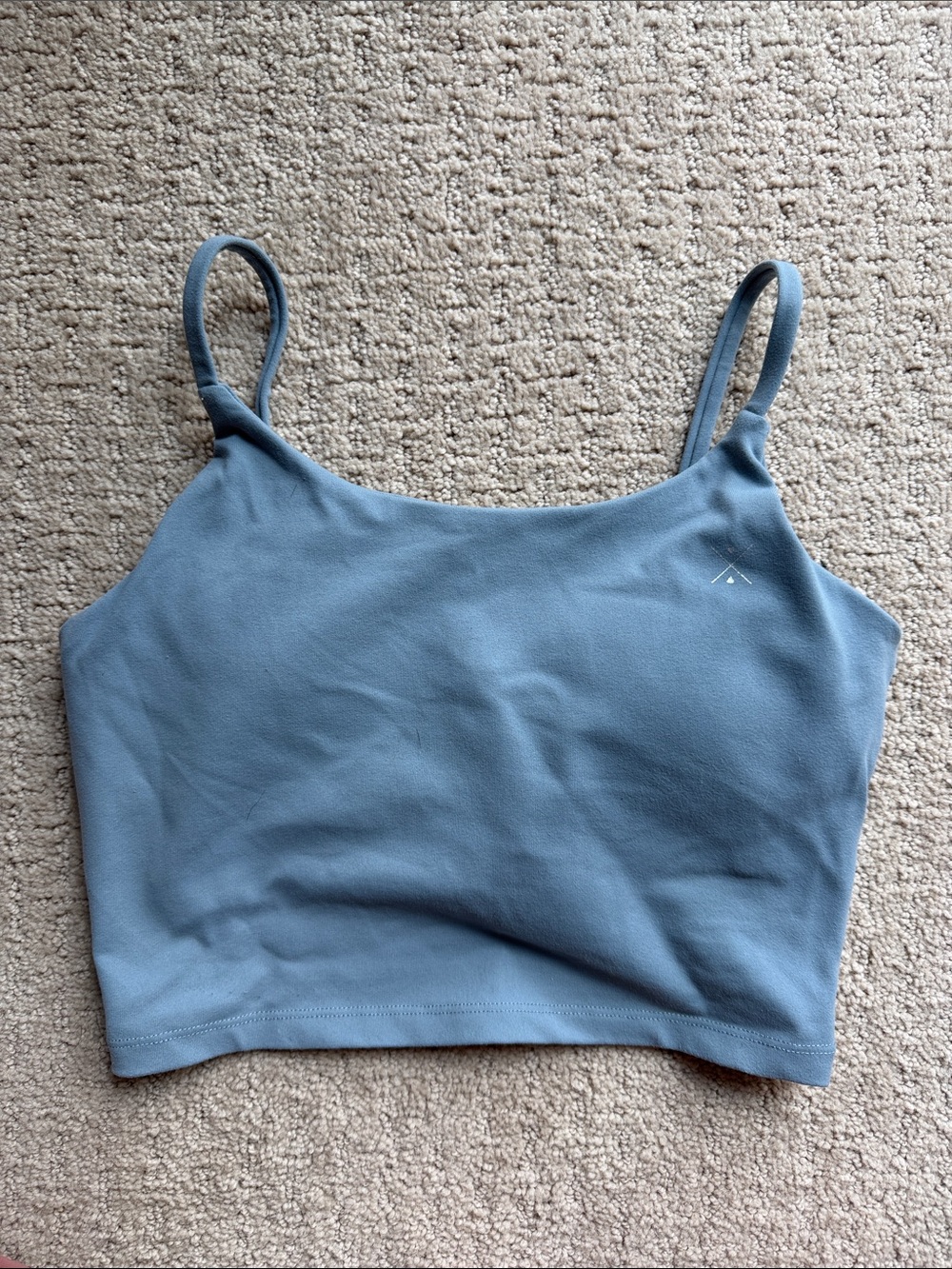 Women’s Slim Strappy Crop Tank Top - Slate Blue